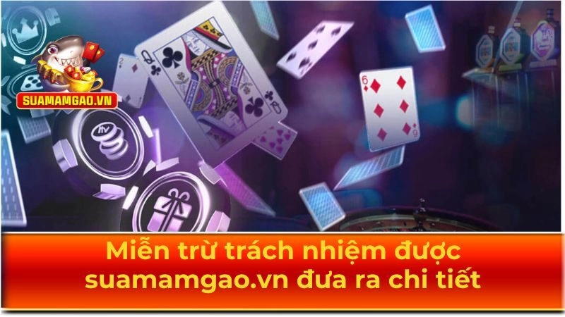 Miễn trừ trách nhiệm được trang cá cược đưa ra chi tiết