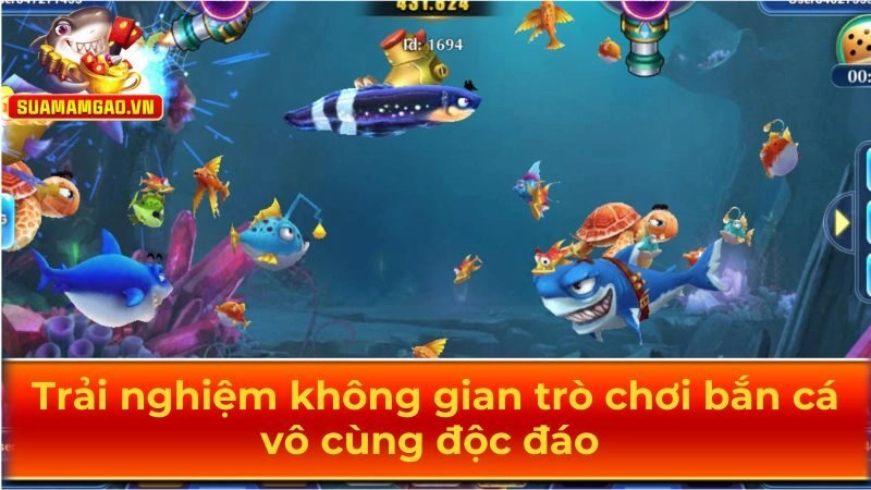 Trải nghiệm không gian trò chơi bắn cá vô cùng độc đáo